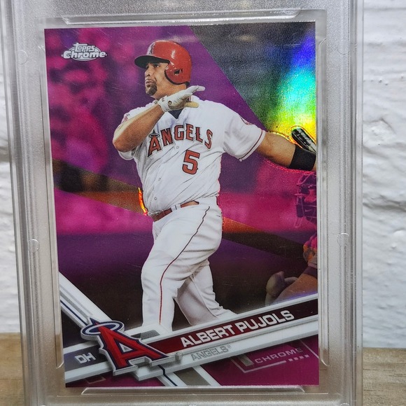 Albert Pujols Baseball Cards 2017 10 Topps Chrome Pink Refractor 2004 Donruss 10 - Picture 4 of 15